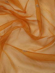 Neck Embroidered Organza Unstitched Suit Piece With Dupatta