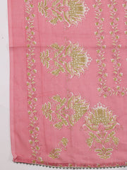 Neck Patti Printed Cotton Unstitched Suit Piece With Dupatta