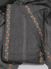 Panel Embroidery Chanderi Unstitched Suit Piece With Dupatta