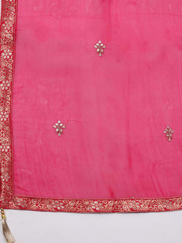 Woven Chanderi Unstitched Suit Piece With Dupatta