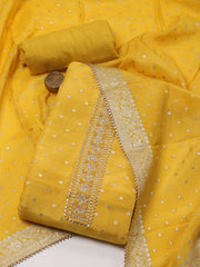 Neck Embroidered Handloom Unstitched Suit Piece With Dupatta