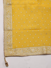 Neck Embroidered Handloom Unstitched Suit Piece With Dupatta