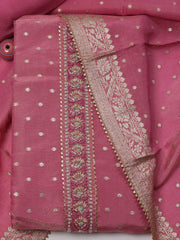 Neck Embroidered Handloom Unstitched Suit Piece With Dupatta