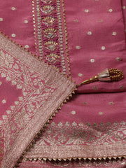 Neck Embroidered Handloom Unstitched Suit Piece With Dupatta