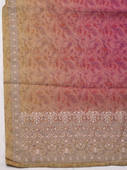 Printed Chanderi Unstitched Suit Piece With Dupatta