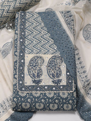 Printed Cotton Unstitched Suit Piece With Dupatta