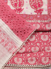 Printed Cotton Unstitched Suit Piece With Dupatta