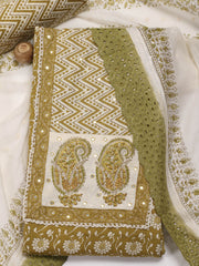 Printed Cotton Unstitched Suit Piece With Dupatta