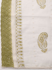 Printed Cotton Unstitched Suit Piece With Dupatta