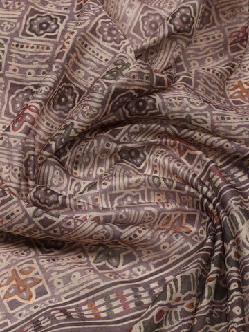 Printed Chanderi Unstitched Suit Piece With Dupatta