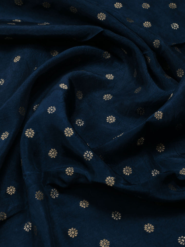 Woven Design Chanderi Unstitched Suit With Dupatta
