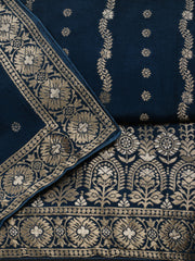 Woven Chanderi Unstitched Suit Piece With Dupatta