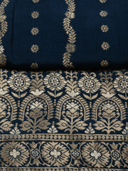 Woven Chanderi Unstitched Suit Piece With Dupatta