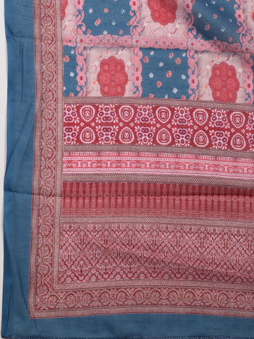 Schiffli Printed Cotton Unstitched Suit Piece With Dupatta