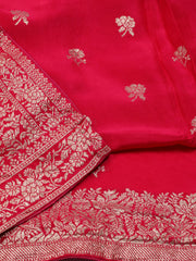 Woven Chanderi Unstitched Suit Piece With Dupatta