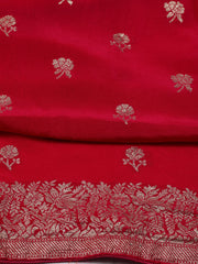 Woven Chanderi Unstitched Suit Piece With Dupatta