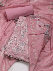 Printed Cotton Unstitched Suit Piece With Dupatta