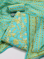 Printed Cotton Unstitched Suit Piece With Dupatta