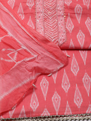 Printed Cotton Unstitched Suit Piece With Dupatta