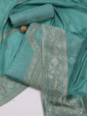 Woven Chanderi Unstitched Suit Piece With Dupatta