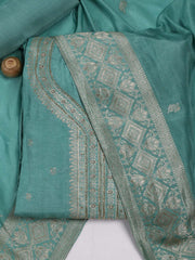 Woven Chanderi Unstitched Suit Piece With Dupatta