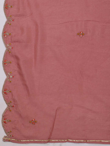 Neck Embroidered Muslin Unstitched Suit Piece With Dupatta