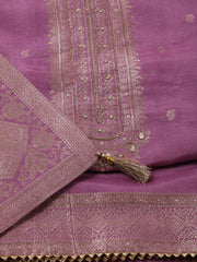 Woven Chanderi Unstitched Suit Piece With Dupatta