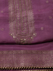 Woven Chanderi Unstitched Suit Piece With Dupatta