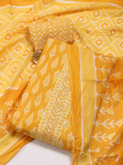 Printed Cotton Unstitched Suit Piece With Dupatta