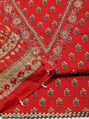 Printed Cotton Unstitched Suit Piece With Dupatta