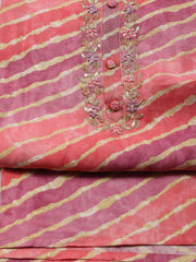 Neck Embroidery & Printed Cotton Unstitched Suit Piece With Dupatta