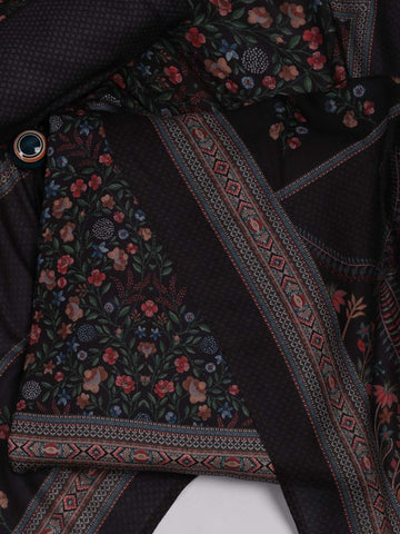 Floral Printed Spun Unstitched Suit Piece With Dupatta