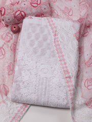 Printed Cotton Unstitched Suit Piece With Dupatta