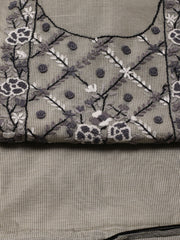 Neck Embroidery Cotton Unstitched Suit Piece With Dupatta