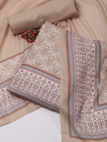 Printed Spun Unstitched Suit Piece With Dupatta