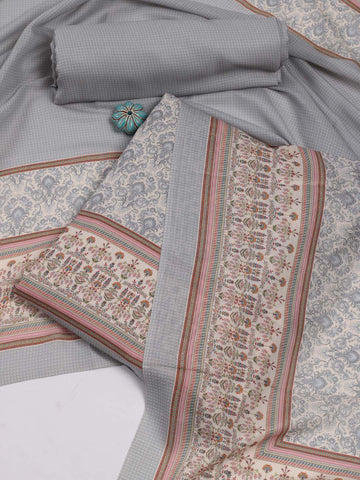 Printed Spun Unstitched Suit Piece With Dupatta