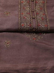 Neck Embroidered Handloom Unstitched Suit Piece With Dupatta