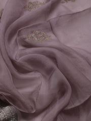 Neck Embroidered Crepe Unstitched Suit Piece With Dupatta