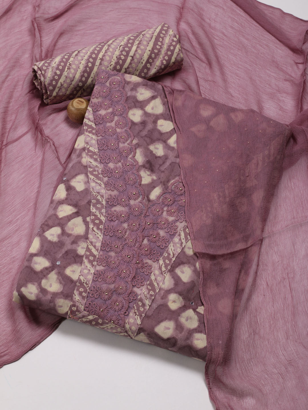Printed Cotton Unstitched Suit Piece With Dupatta