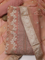 Neck Embroidered Handloom Unstitched Suit Piece With Dupatta