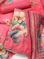 Printed Muslin Unstitched Suit Piece With Dupatta