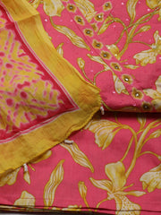 Printed Cotton Unstitched Suit Piece With Dupatta