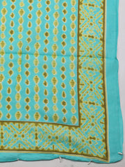 Neck Patti Printed Cotton Unstitched Suit Piece With Dupatta