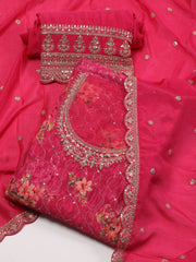 Embroidery Art Handloom Unstitched Suit Piece With Dupatta