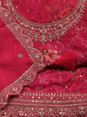 Embroidery Art Handloom Unstitched Suit Piece With Dupatta