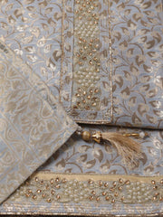 Floral Woven Chanderi Unstitched Suit Piece With Dupatta