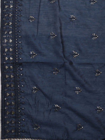 Neck Embroidery Cotton Unstitched Suit Piece With Dupatta