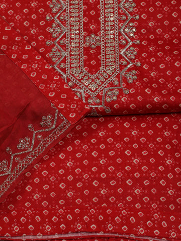 Printed Cotton Unstitched Suit Piece With Dupatta