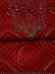 Printed Cotton Unstitched Suit Piece With Dupatta