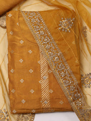 Woven Chanderi Unstitched Suit Piece With Dupatta